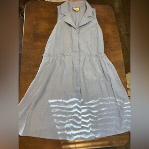 TUCKERNUCK OXFORD BLUE SLEEVELESS ROYAL SHIRT DRESS SIZE MEDIUM